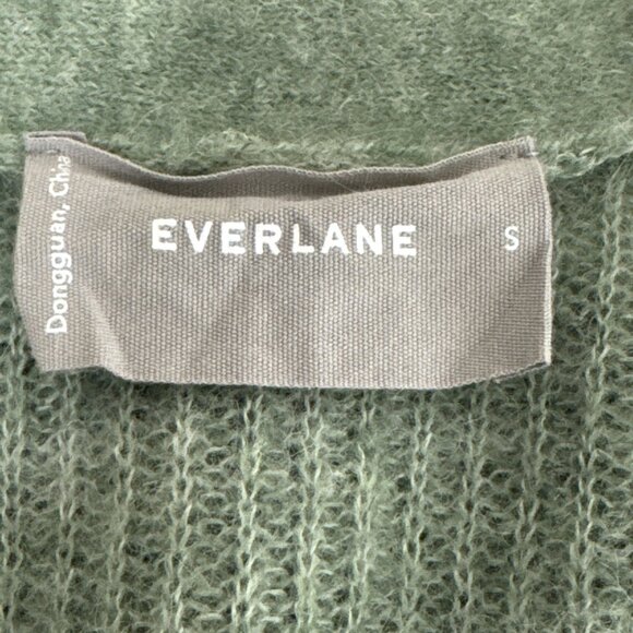 Everlane Women's S Long Cardigan Sweater Green Alpaca Blend EUC - Picture 7 of 12
